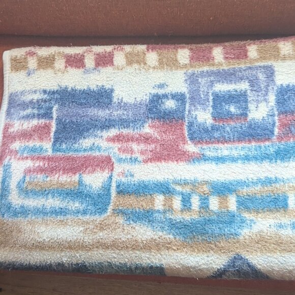 Biederlack Southwestern Style Blanket Reversible Fleece Native Inspired Abstract - Picture 9 of 9